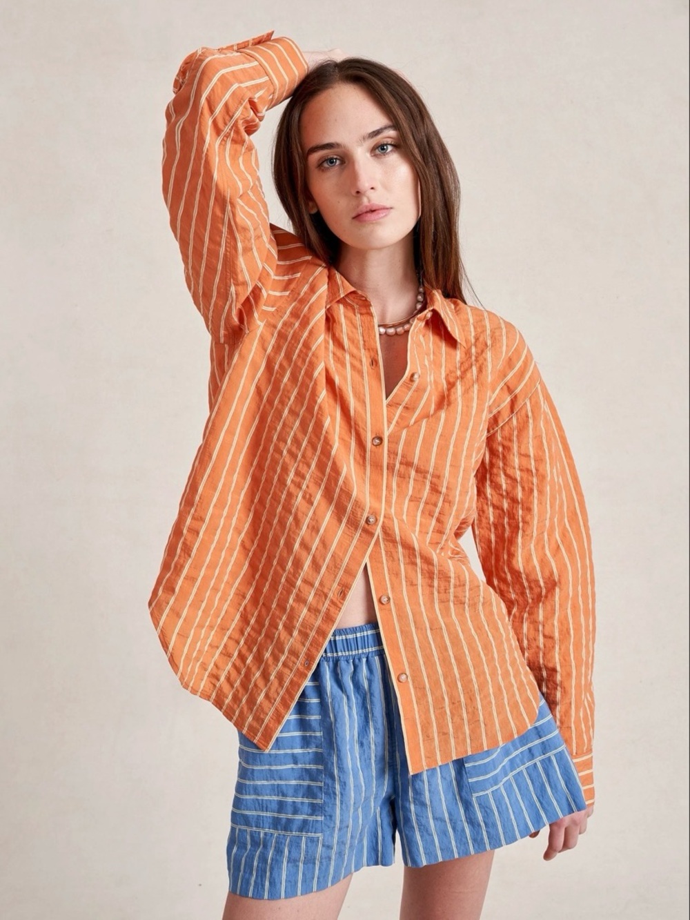 LA LIGNE Tangier striped button down shirt